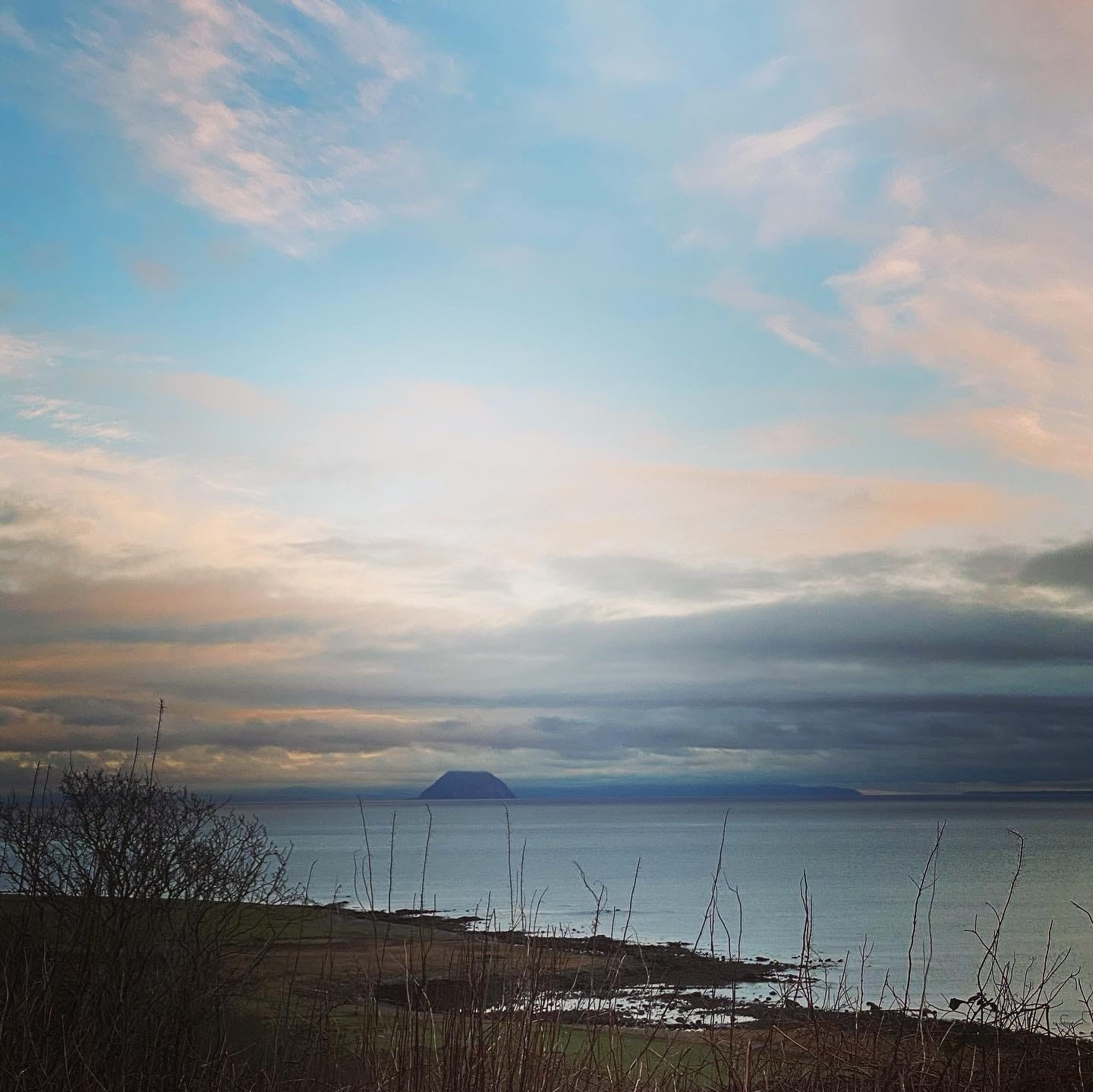 Views over to Ailsa Craig in the Firth of Clyde