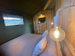 Bedroom 2 double with alpaca paddock views