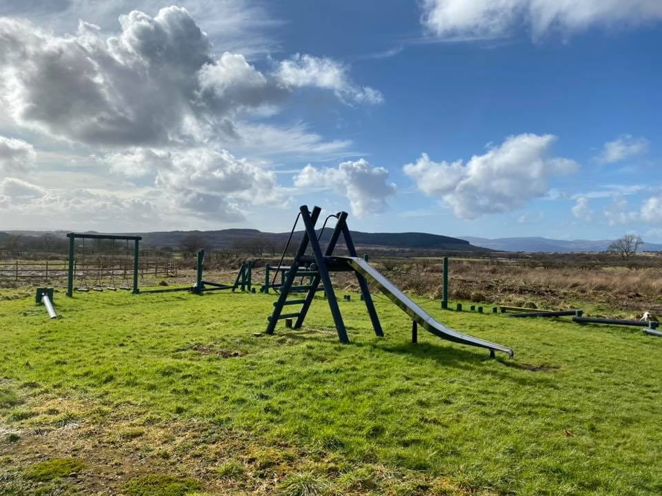 Slide at the play area
