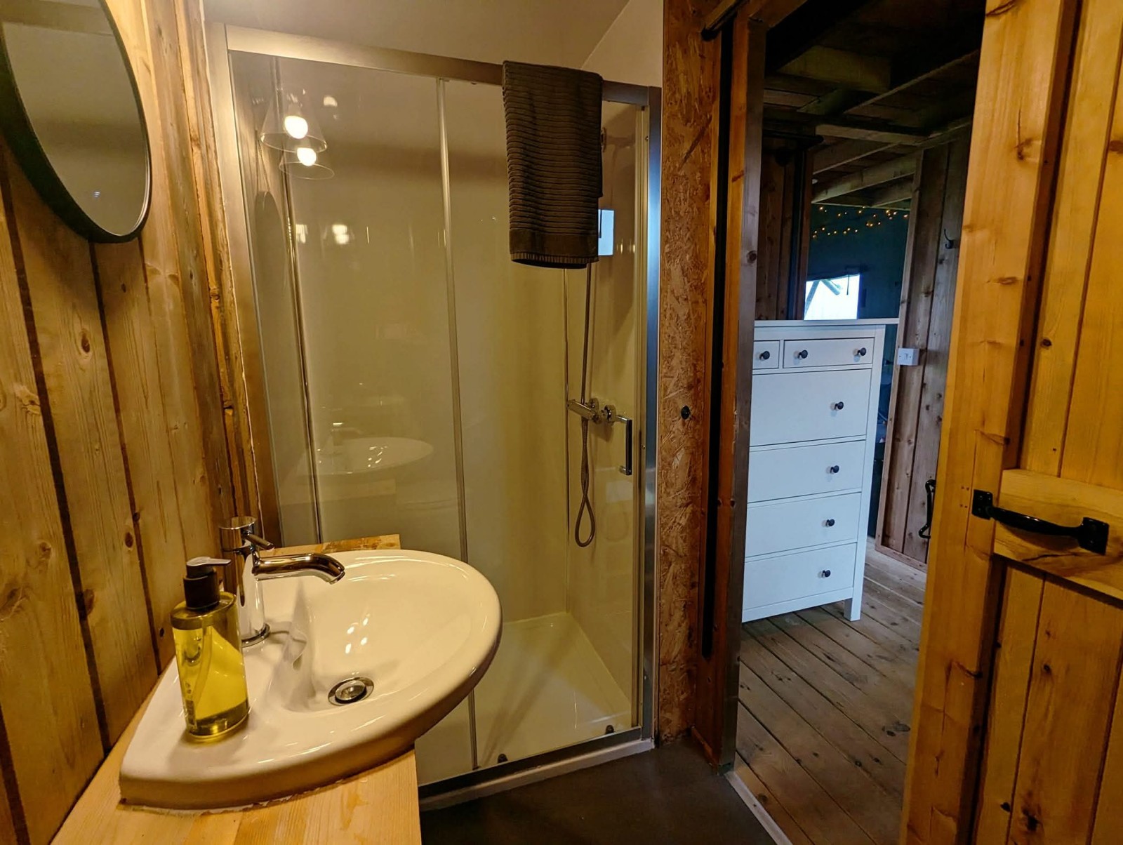 Arran Aromatics hand wash in shower rooms