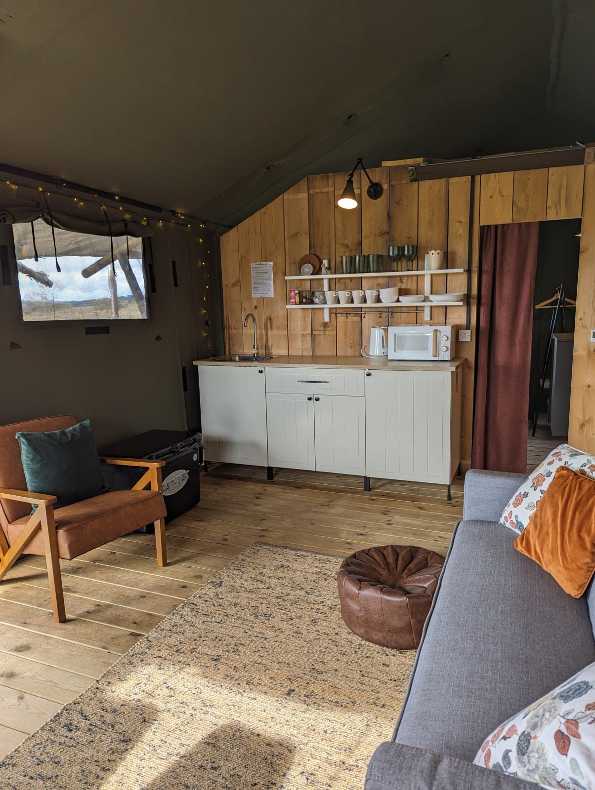 Iorsa Tent Living area and kitchen