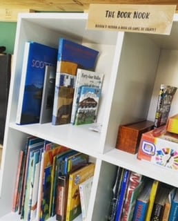 Borrow games and books during your stay
