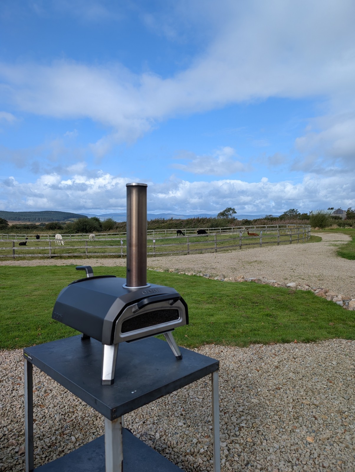 Pizza oven set up