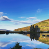 Lochranza castle, where the ferry from Claonaig arrives
