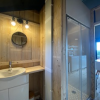 Hot water showers and sinks in both tents